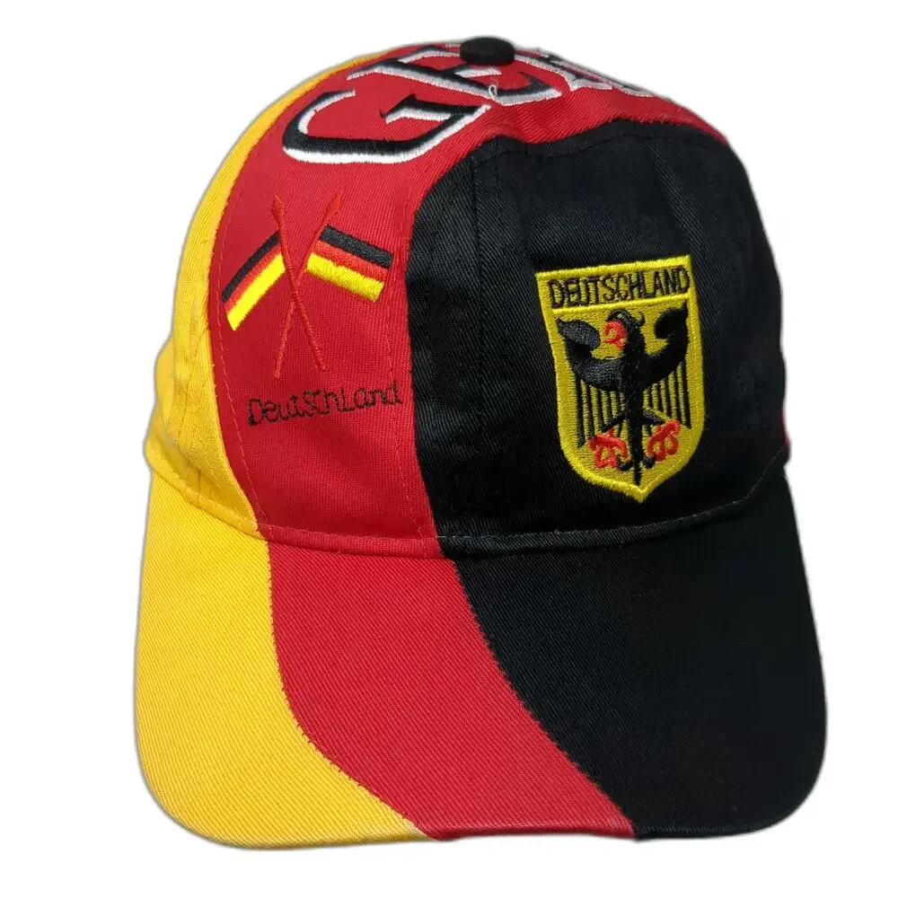 Horst Knab Germany Baseball Cap Red Black Yellow One Size Embroidered Crest Hat